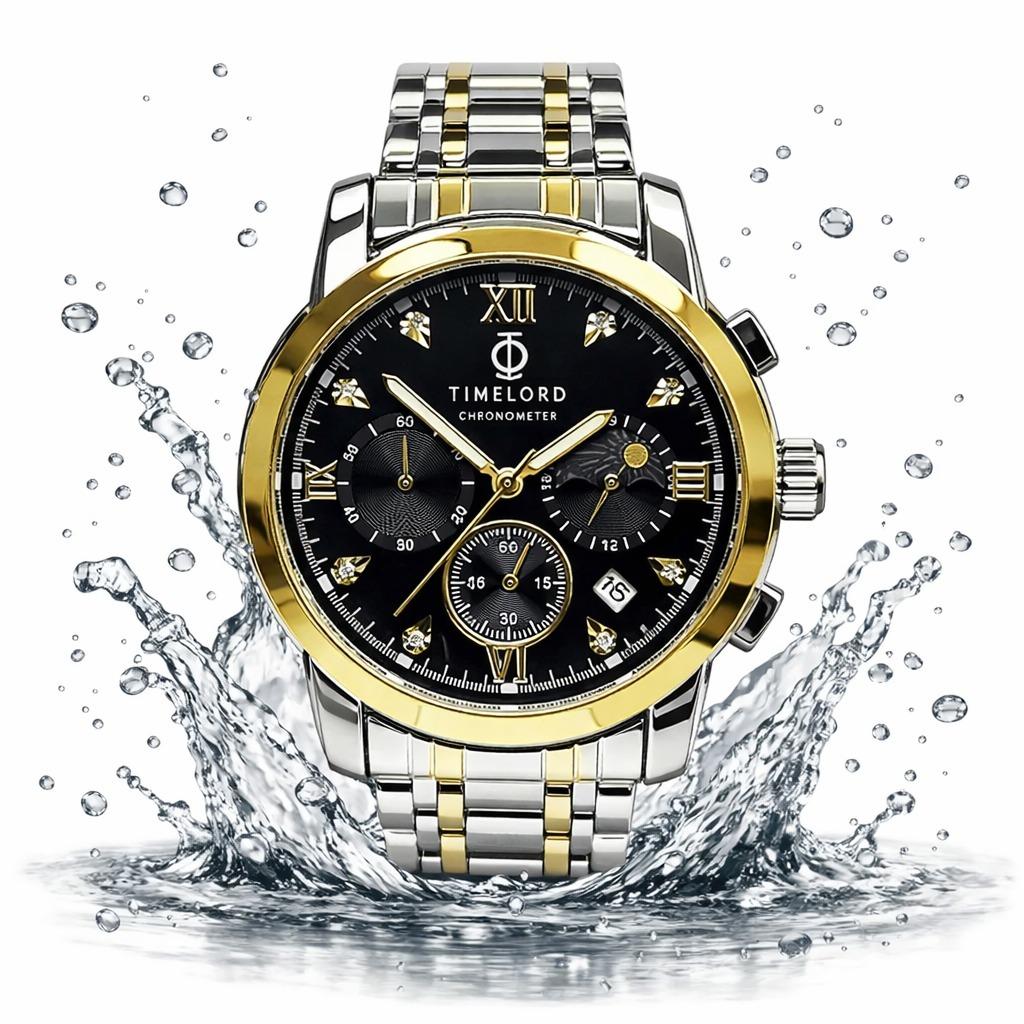 Jam tangan pria Kulit / Jam tangan Rantai TIMELORD 1868 Anti Air Bisa COD