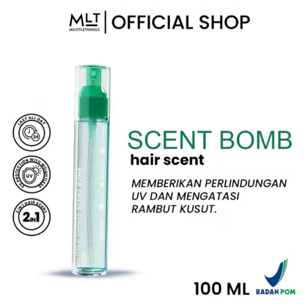 Milittle Things Scent Bomb 02 Daylight - Hair Scent Parfum Rambut UV Protection 100 ML | Perfume Vit