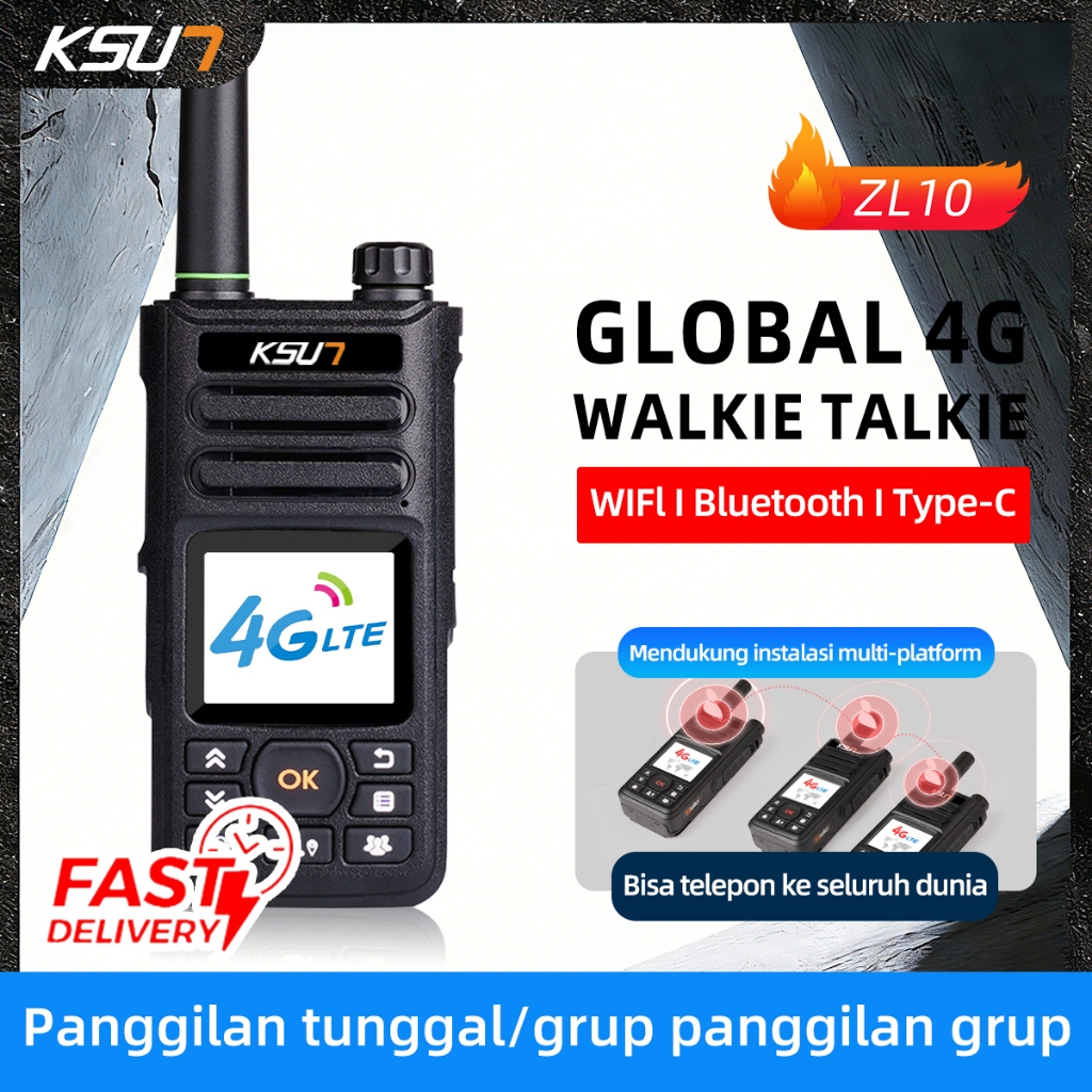 KSUN KSW Walkie Talkie  HT Zello dan Walkiefleet handy talkie global radio
