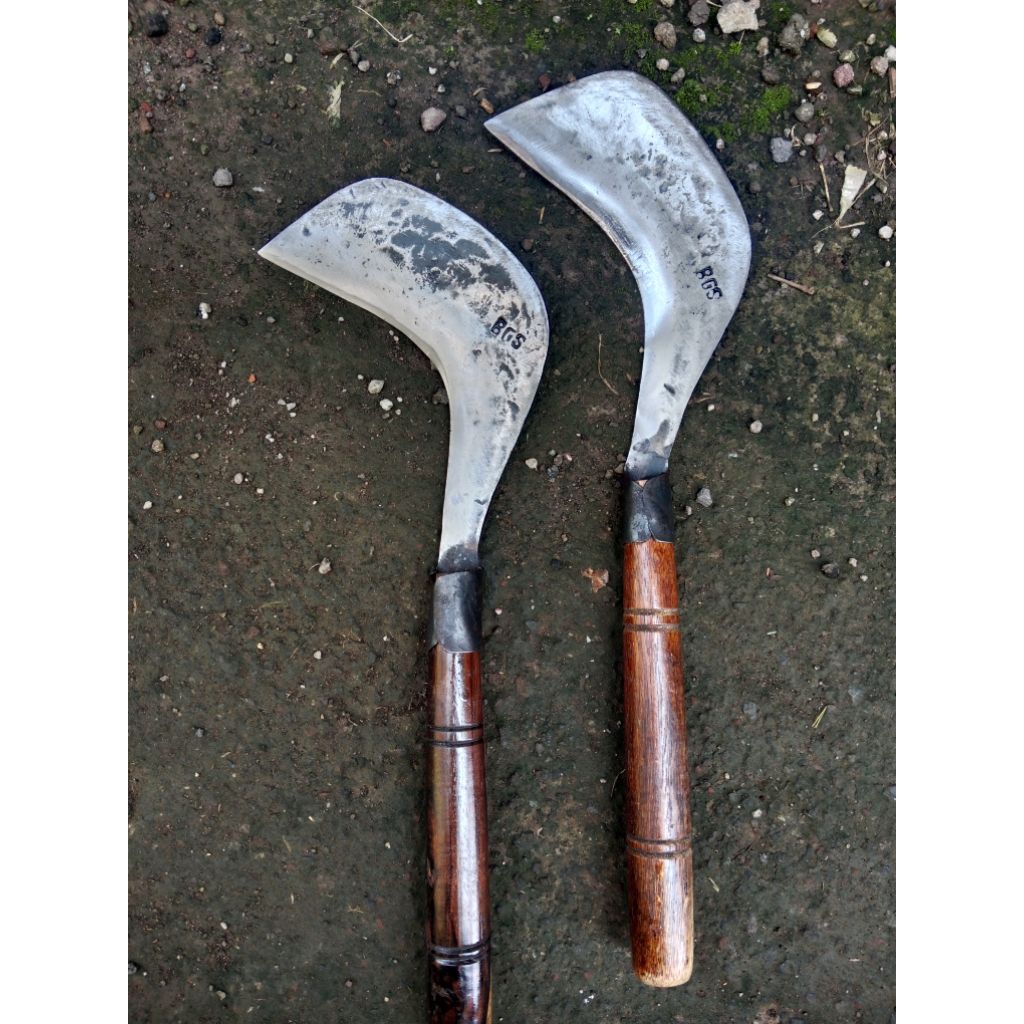 Parang Arit Rumput Baja Per Asli – Sabit Pemotong Padi & Rumput Sawah Tajam