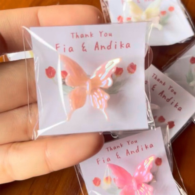 25pcs SOUVENIR HIJAB KUPUKUPU GLOSSY GRATIS KERTAS UCAPAN BISA PAKAI FOTO SENDIRI SOUVENIR MURAH PEK