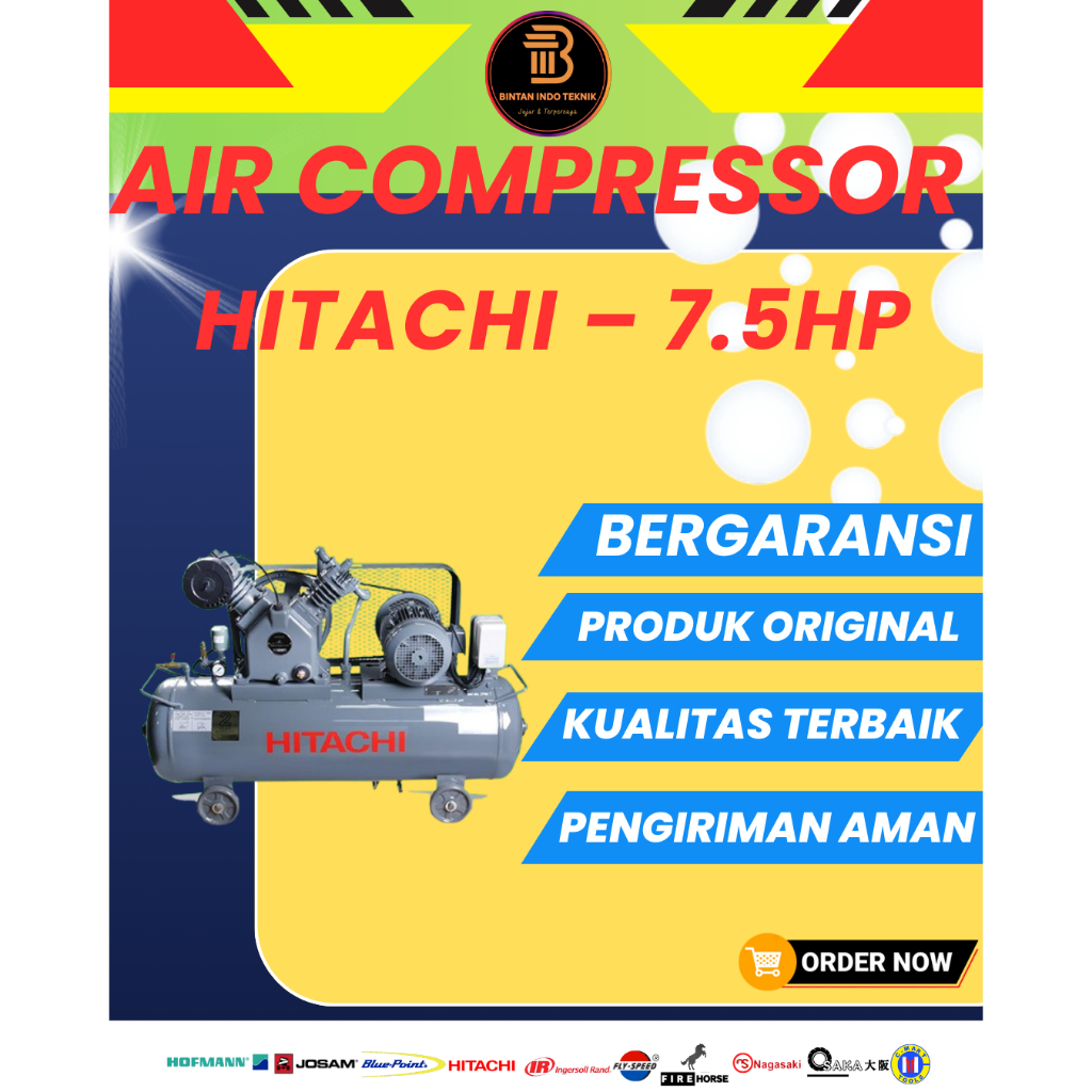 Hitachi 7.5HP Bebicon Kompresor Udara