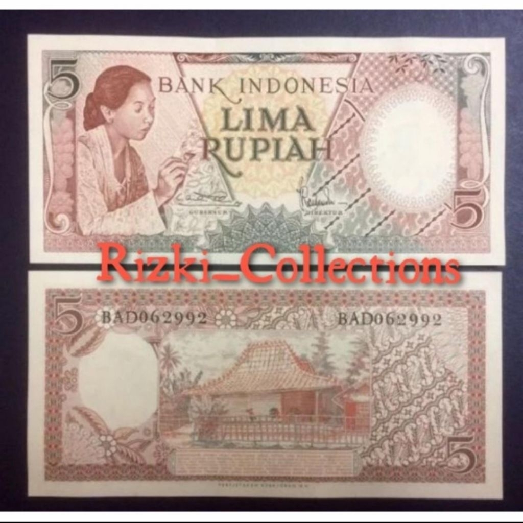 Uang kuno 5 rupiah seri pekerja tahun 1958