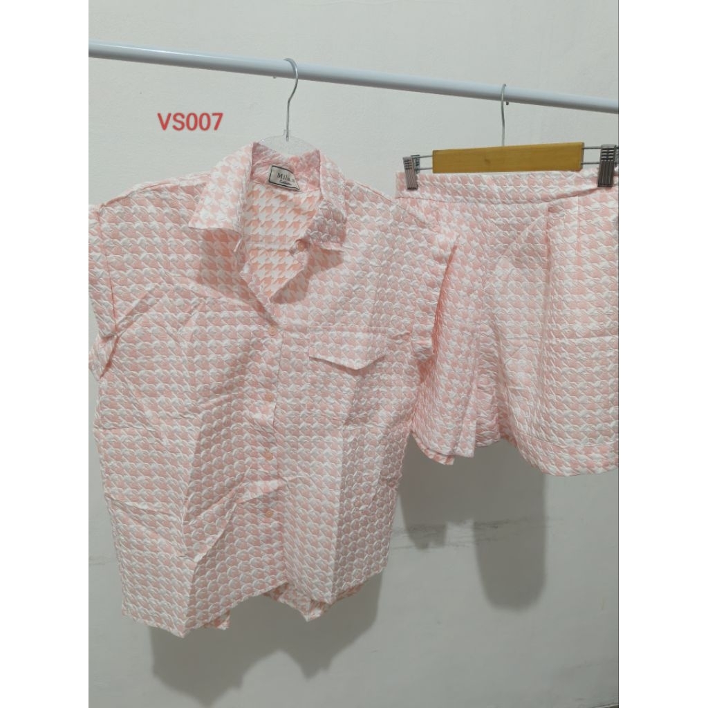 VS007 - Set Atasan dan celana BKK pink