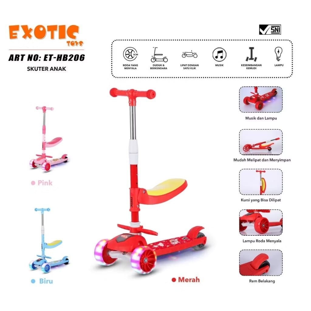 Skuter Scooter Otoped Anak Exotic