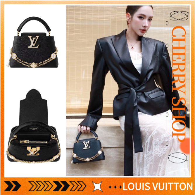 Louis Vuitton Capucines Women's Mini Handbag/Black Tas tangan wanita