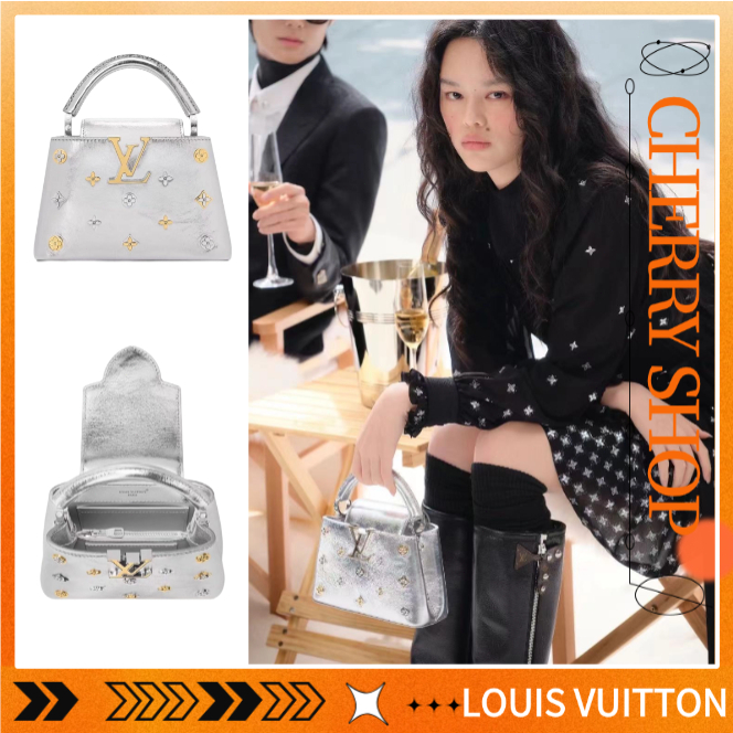 Louis Vuitton Capucines New Women's Handbag/Silver Tas tangan wanita/Tas selempang wanita