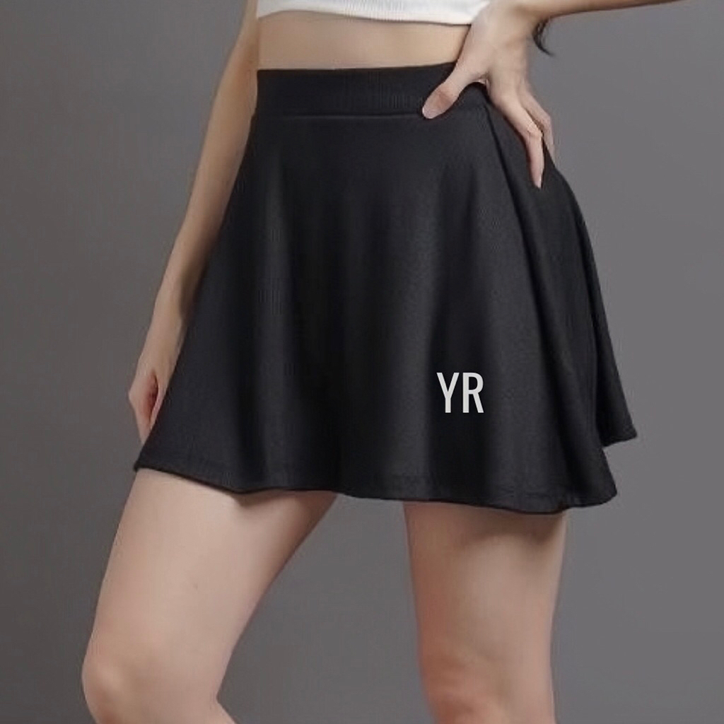 Rok Olahraga Wanita Jersey Premium Flare Skirt Tennis Hijab Friendly Dry Fit Sporty