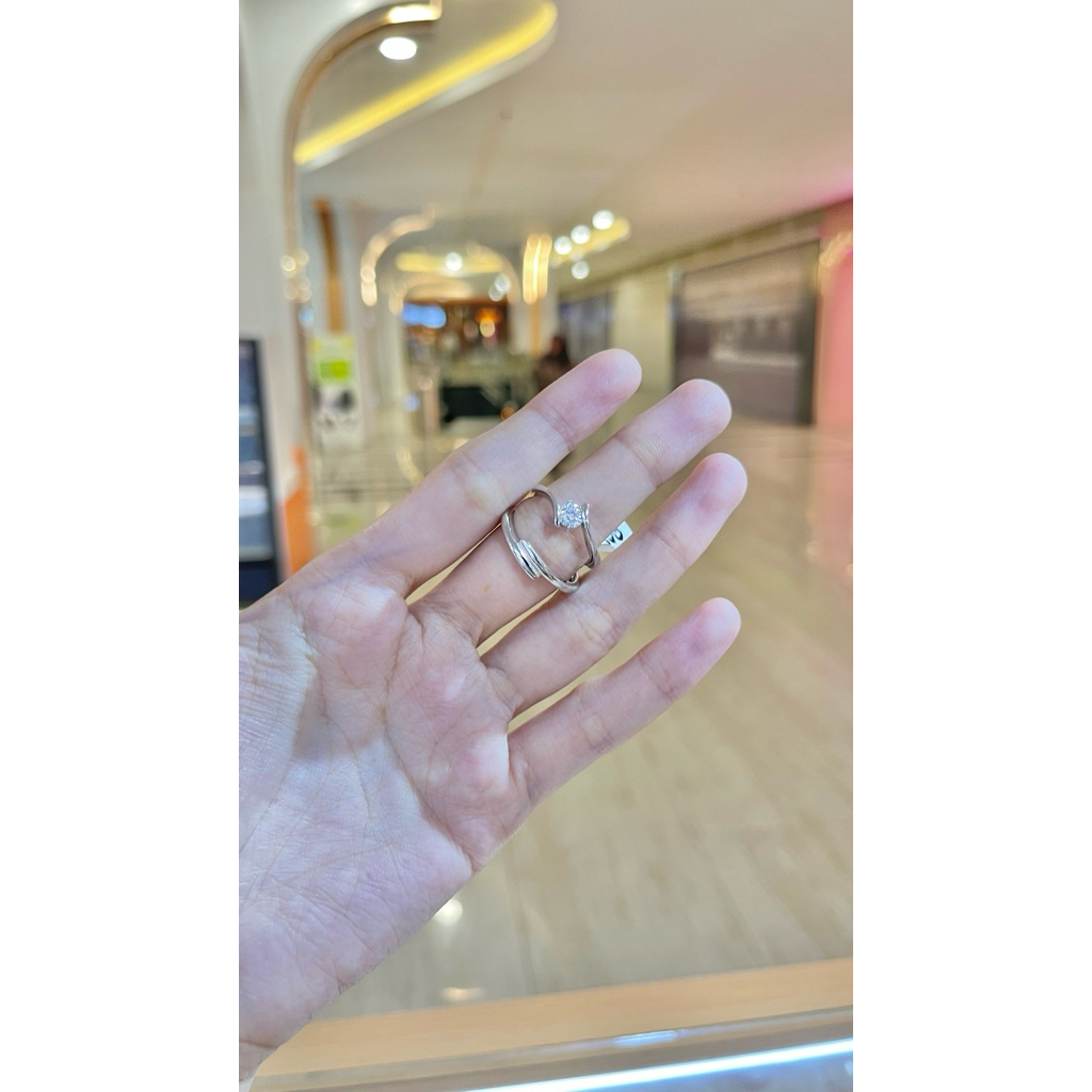 cincin couple permata moissanite mewah