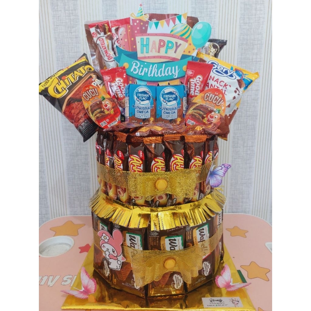 Buket Snack kue Ulang Tahun