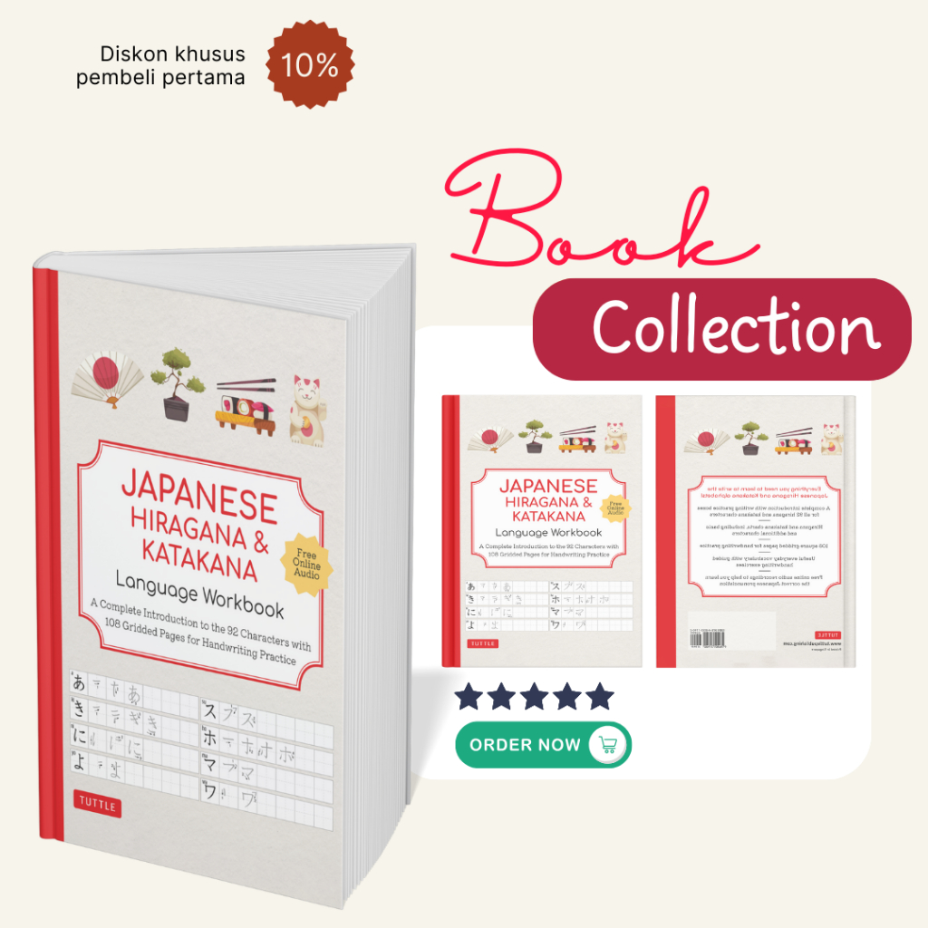 KOLEKSI BUKU CETAK - Buku belajar Bahasa Jepang - Japanese Hiragana & Katakana : Language Workbook