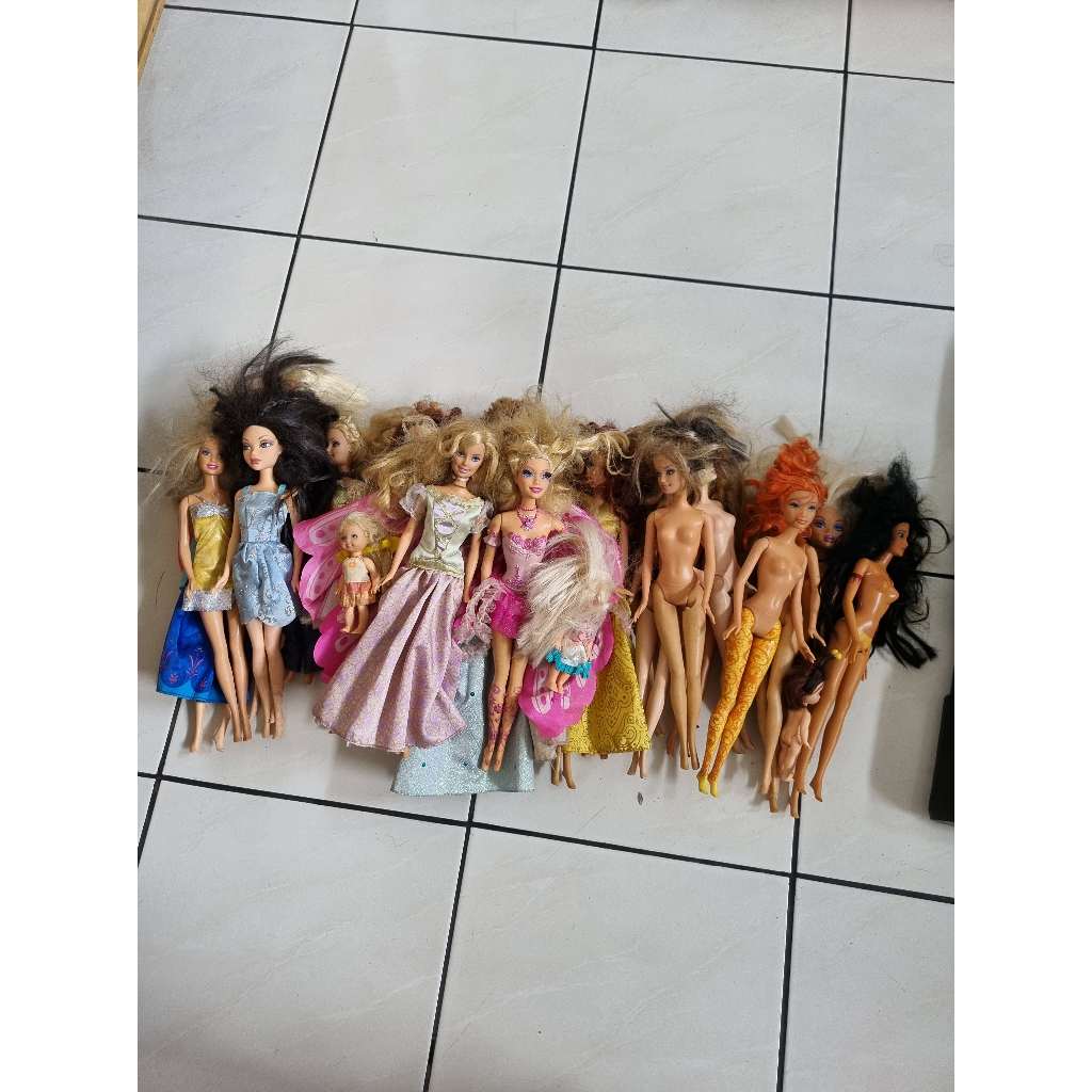 BARBIE KEN KELLY original mattel boneka preloved second