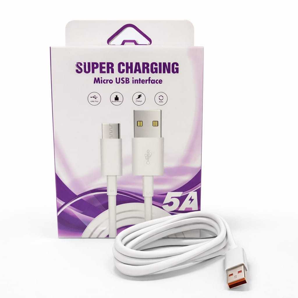 Kabel Data MICRO USB 5A Kabel Charger Super Charging Kabel Casan ANROID BB 100cm Kompatible semua HP