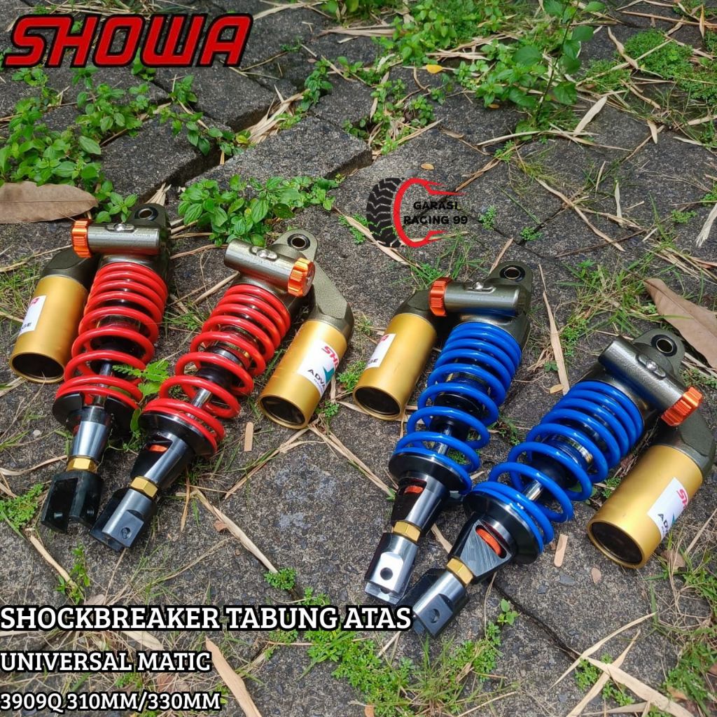 Shock Shockbreaker Matic Tabung Atas Showa Seri 3909Q Ukuran 310mm & 330mm Shock Belakang Showa Moto