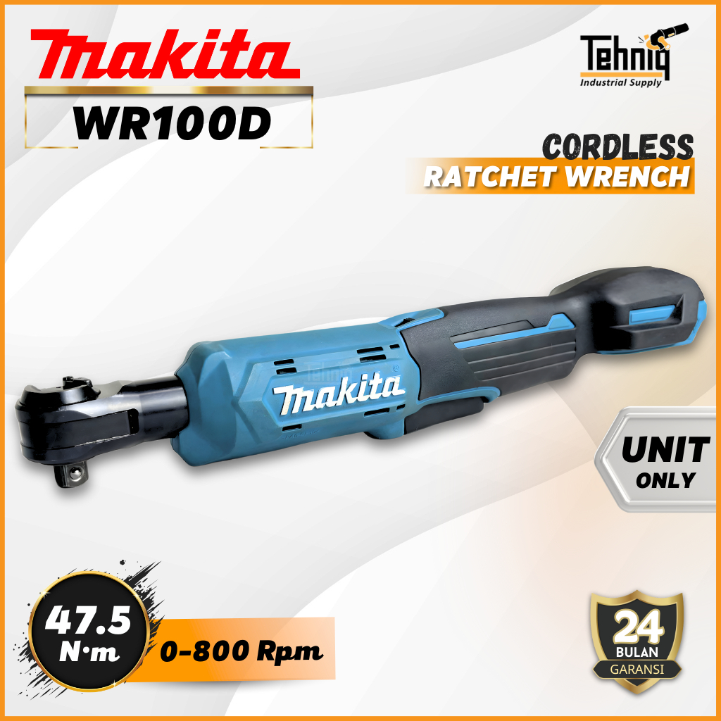 MAKITA WR100D Cordless Ratchet Wrench 12V – Obeng Angin Elektrik Original
