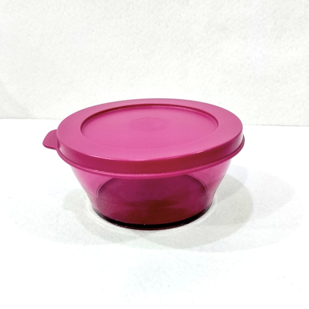 Tupperware Clear Bowl Mangkok Bening 290 ml Maroon