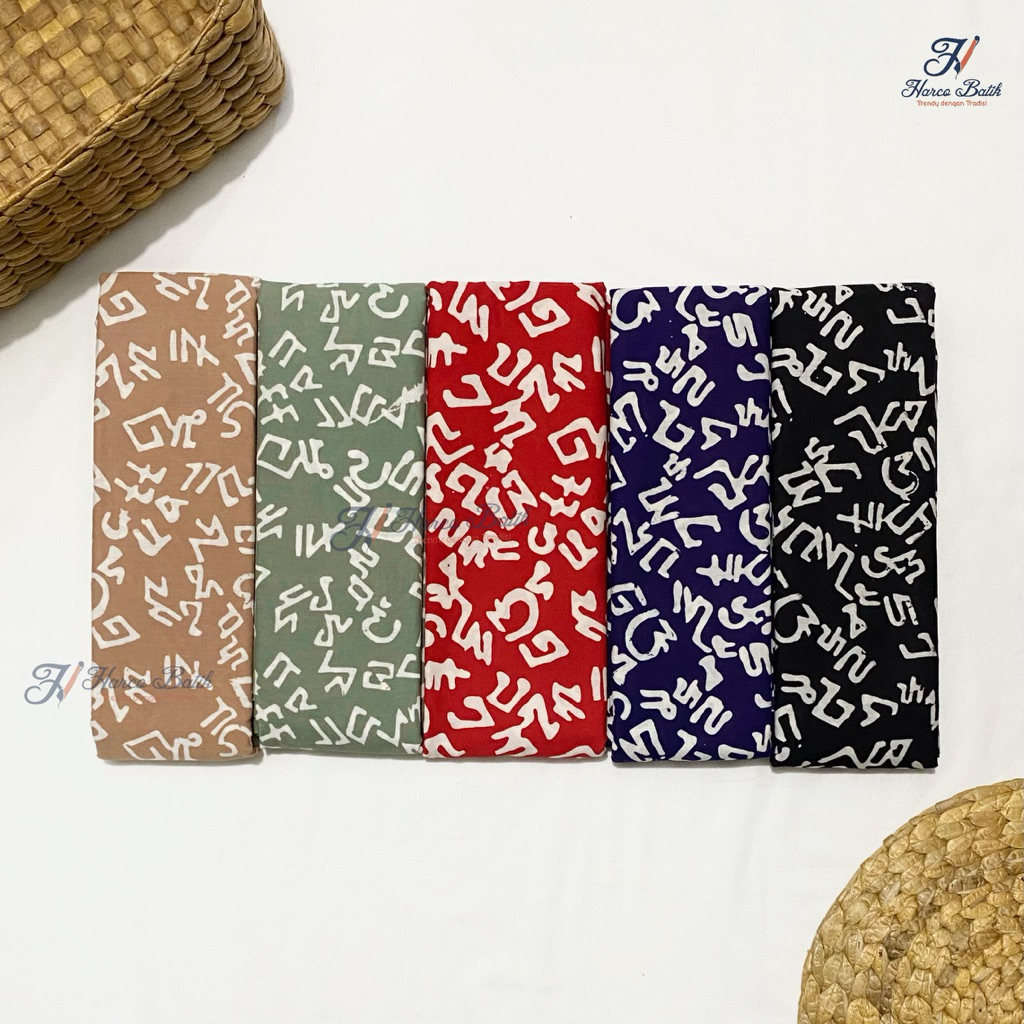 Harco Batik Kain Batik Cap Handmade Motif Aksara Sunda