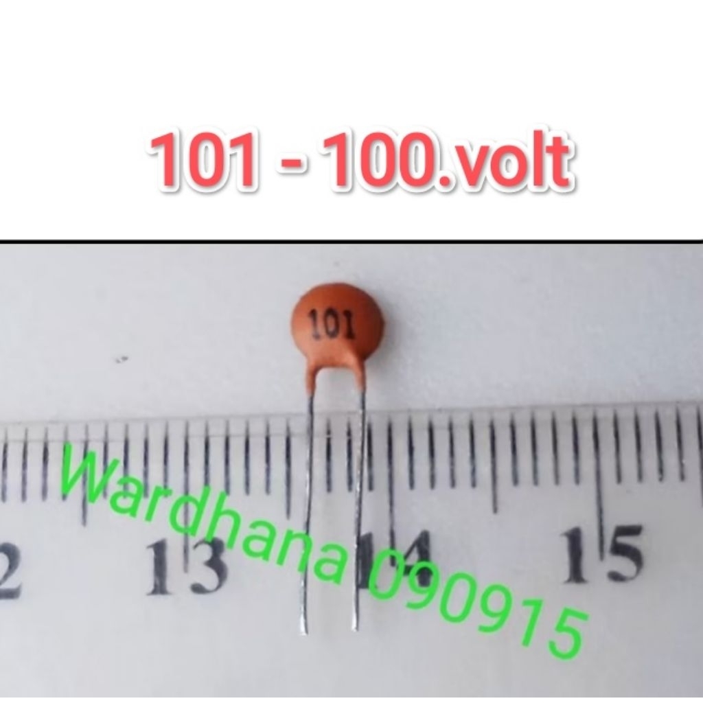 Kapasitor Keramik 101 100 volt kapasitor 100pf