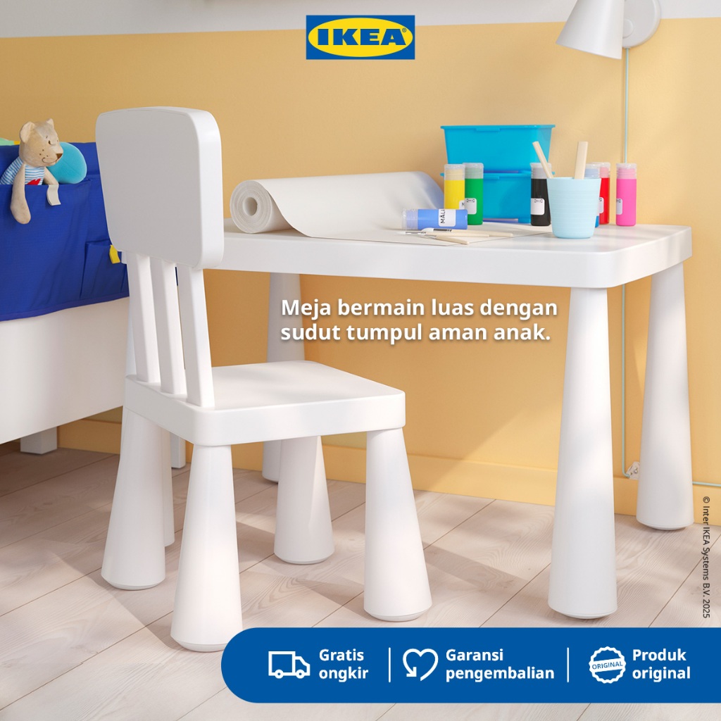 IKEA MAMMUT Meja Belajar Kecil Anak Dalam/Luar Ruangan