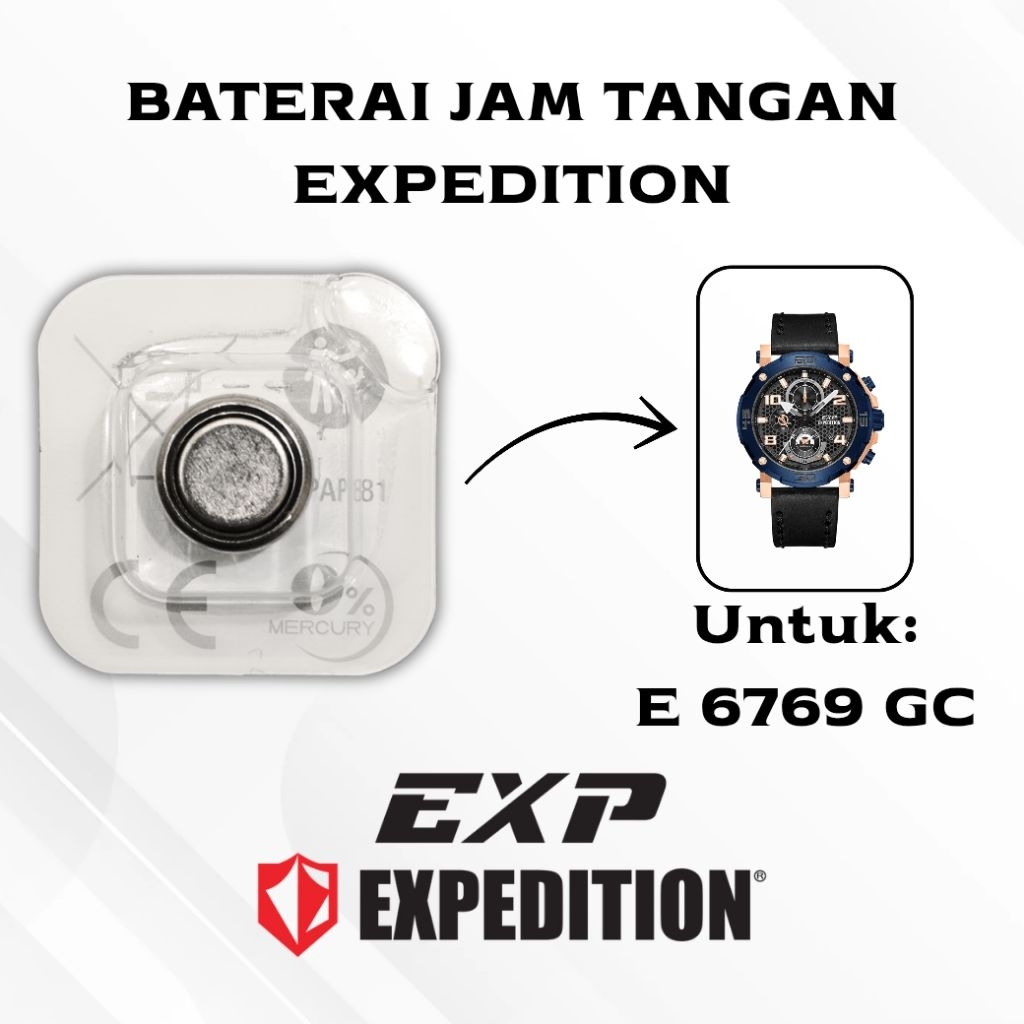 Baterai Jam Tangan Expedition E 6769 GC Original