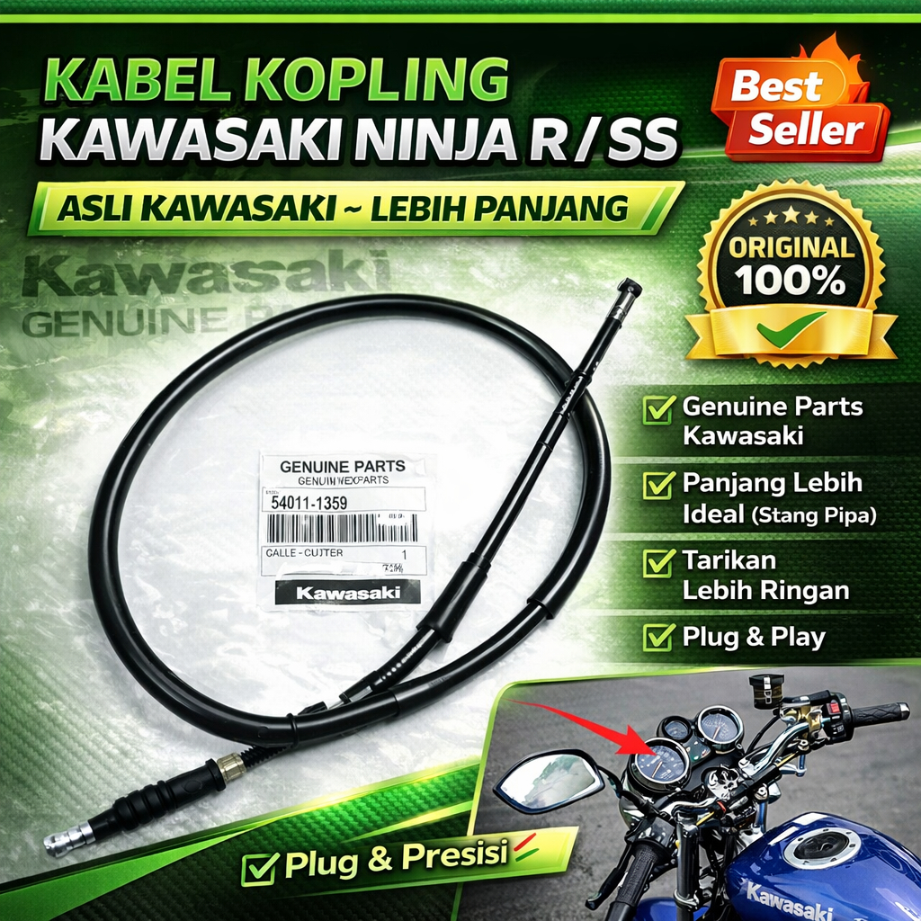 KABEL KOPLING NINJA R NINJA SS NINJA RR/Kabel Kopling Ninja R RR SS Selang Tali Kopling Original