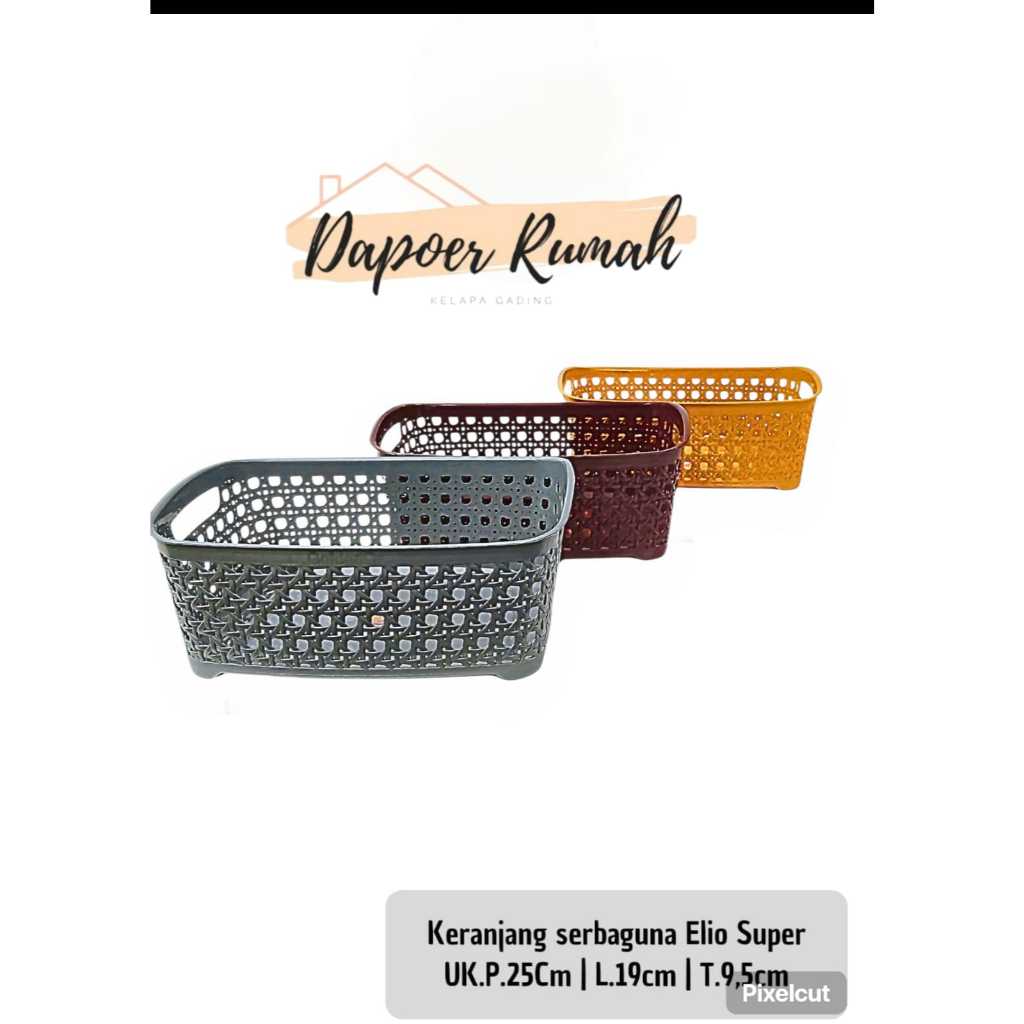 Keranjang Anyam Kecil Elio Super/Keranjang Plastik/Keranjang Kosmetik/Keranjang Bumbu