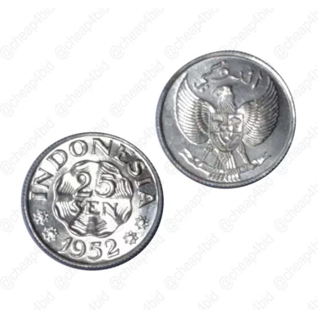 KOIN 25 SEN TAHUN 1952 GARUDA PANCASILA - 1 KEPING . 1 BIJI