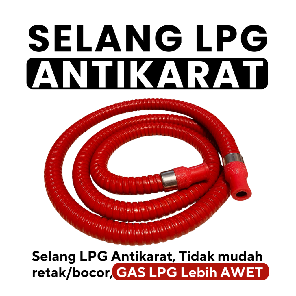 Selang Regulator LPG Antikarat Bahan Lapis Baja - Selang Kompor Gas PREMIUM