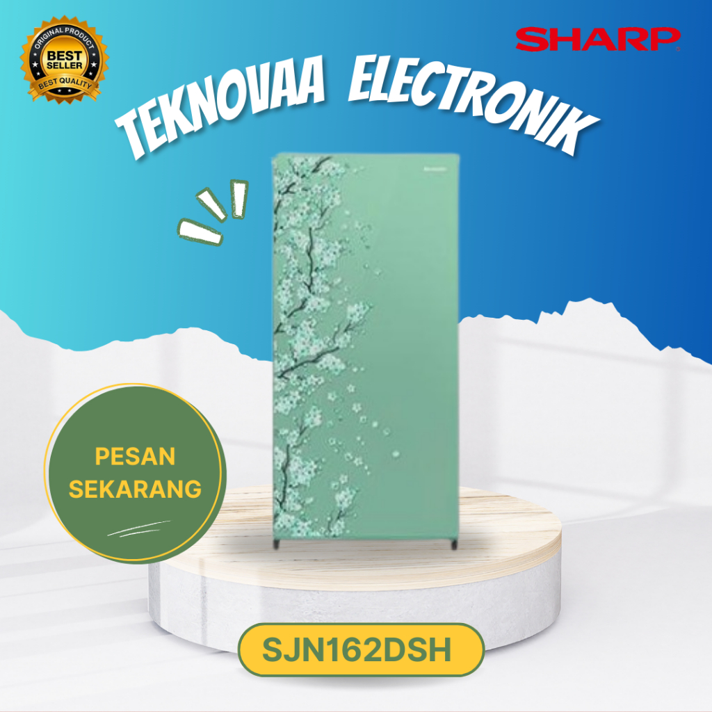 SHARP KULKAS 1 PINTU SJN162DSH 128L/SJN-162DSH/SJN 162DSH/SHARP KULKAS LOW WATT ORIGINAL BERGARANSI