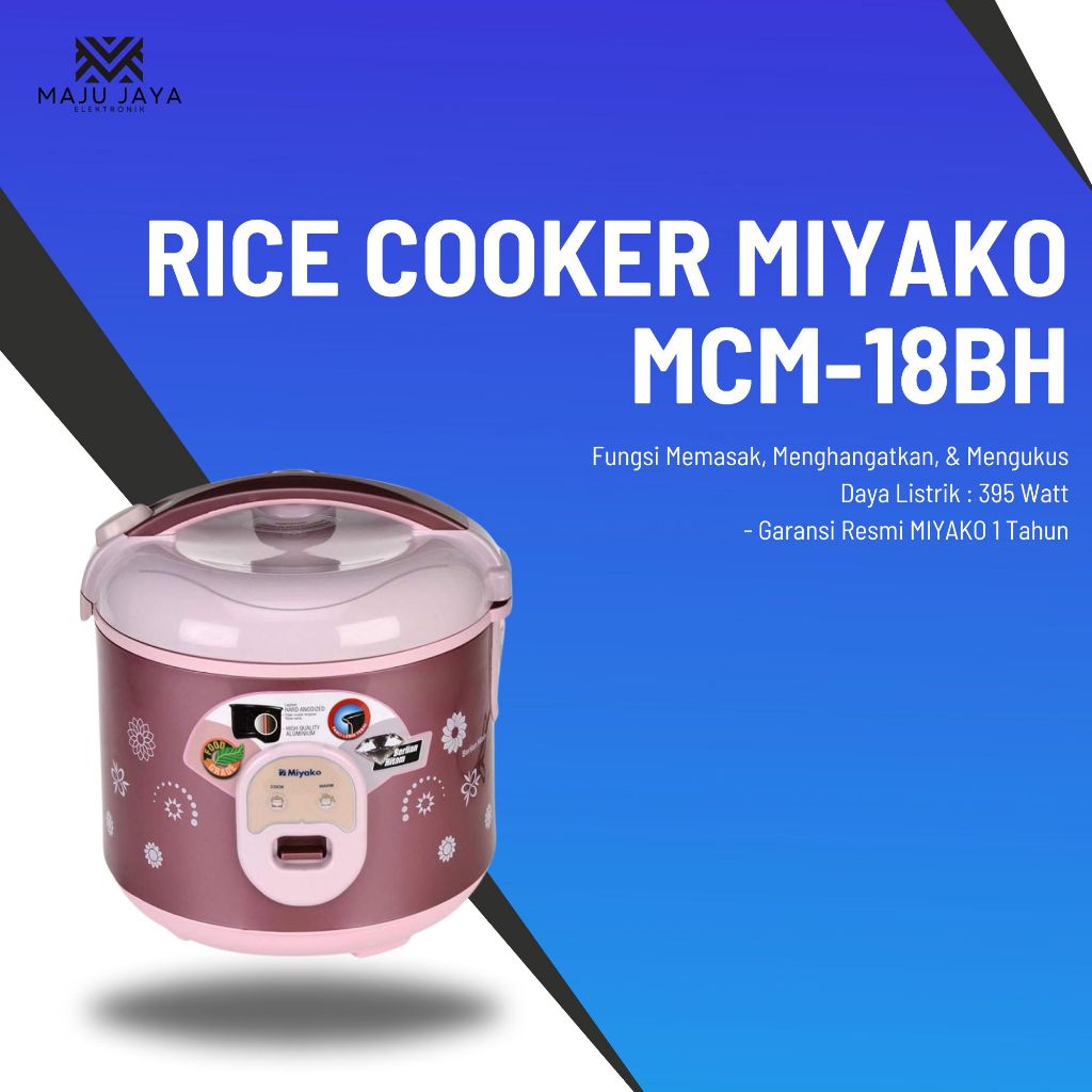 Magic Com Miyako MCM-18BH/ Rice Cooker Miyako MCM 18BH 1.8 Liter 18 BH