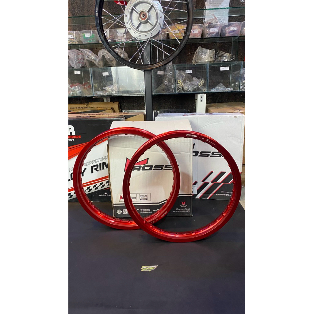 Velg pelek jari jari ring17 v Rossi wm ukuran 140 160 185 ring 17