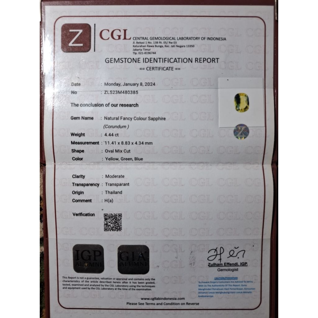 Natural fancy color sapphire