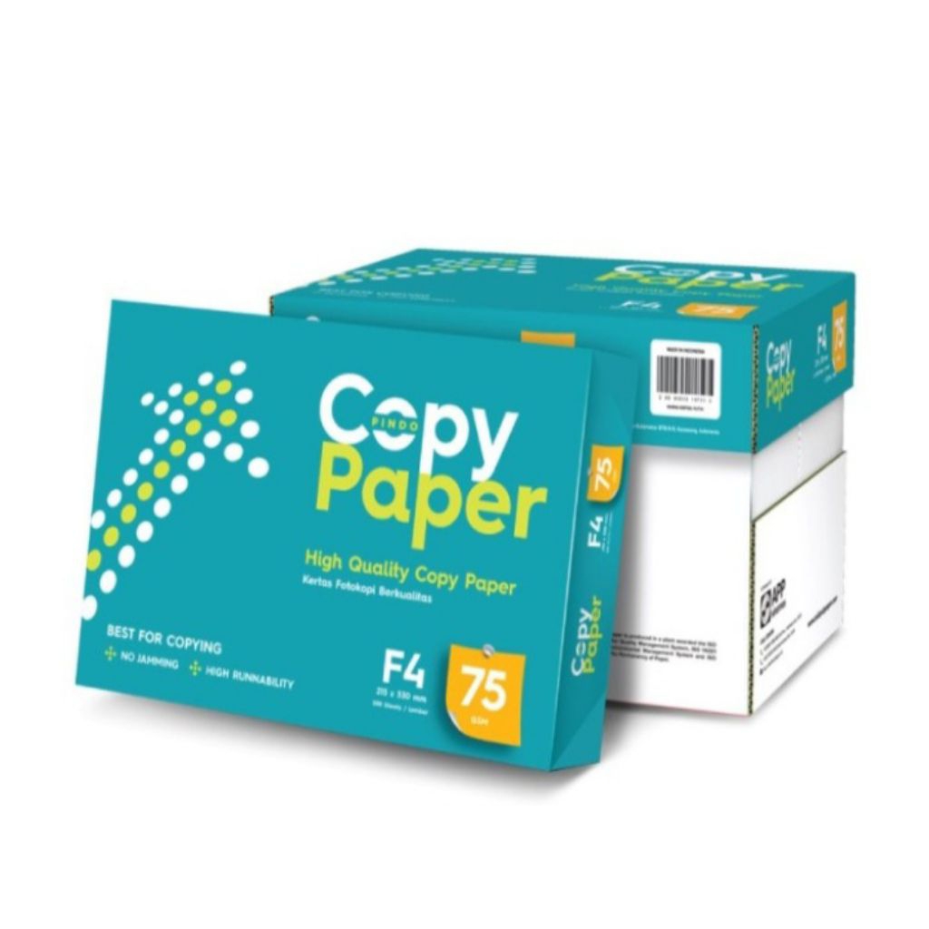 [1 DUS] HVS F4 COPY PAPPER 75 GSM 1 Dus Isi 5 RIM