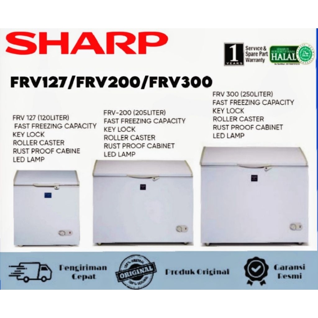 Chest Freezer Sharp FRV-127,FRV-200,FRV-300