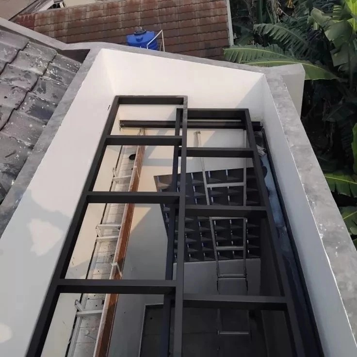 kanopi sleding manual atap solarflat holow galvanis