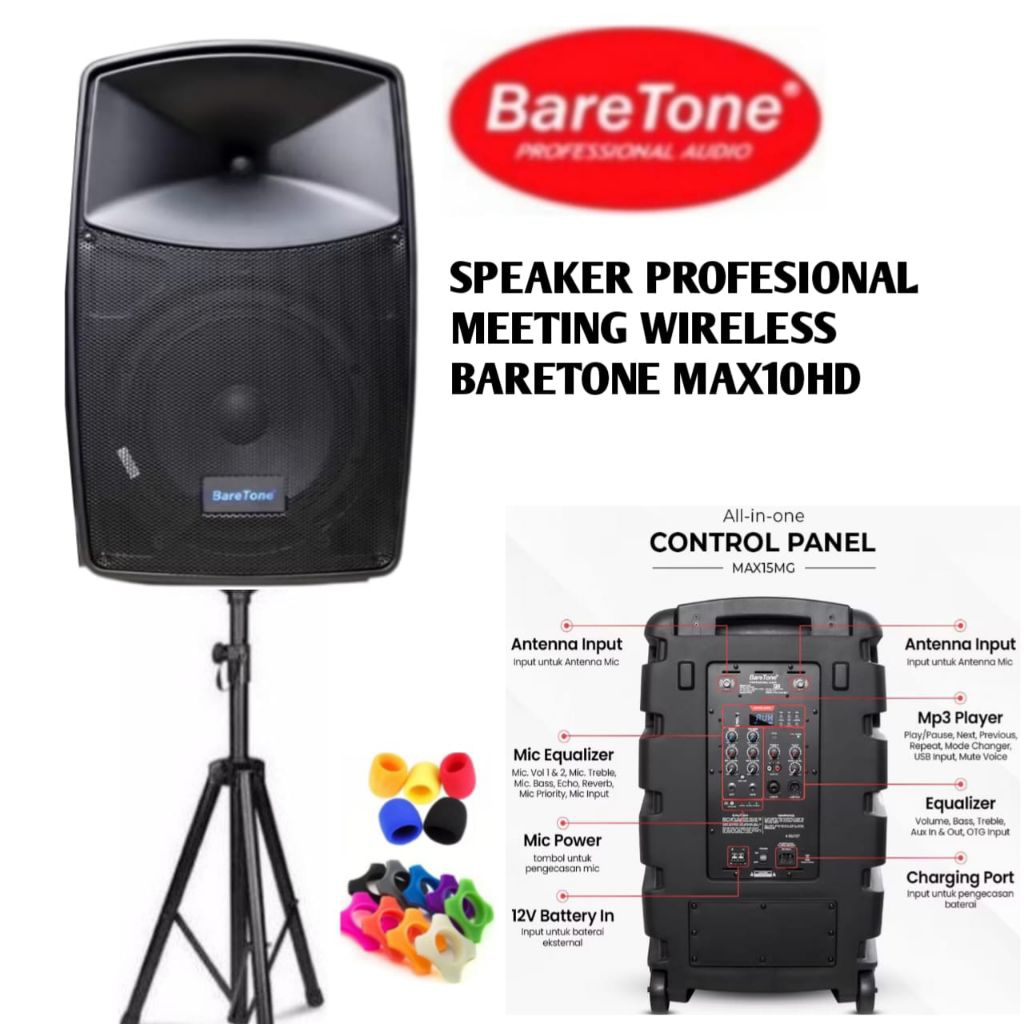 Speaker Aktif Baretone MAX10HD 10 inch Original - Speaker Baretone Aktif 10 inci Max10HD - Baretone 