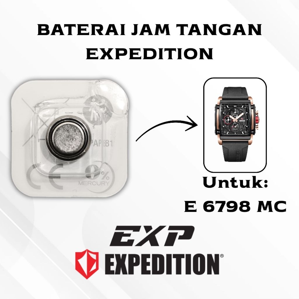 Baterai Jam Tangan Expedition E 6798 MC Original