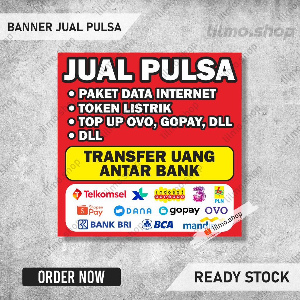 Spanduk Jual Pulsa, Banner Jual Pulsa
