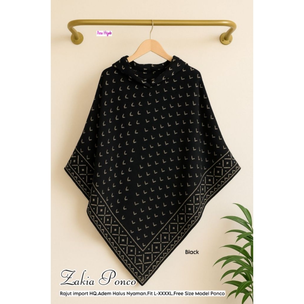 NINI PONCHO ORI RAJUT KNIT IMPORT