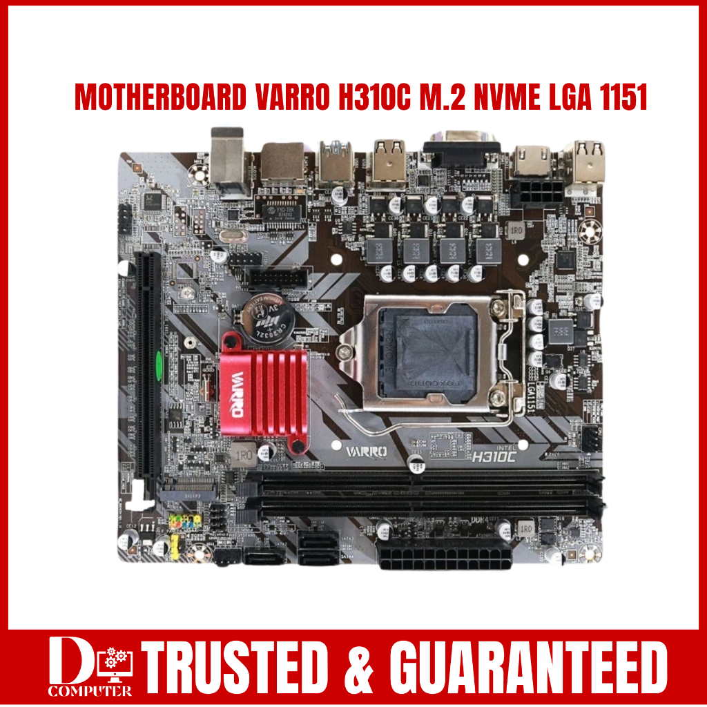 Motherboard H310C Varro LGA 1151 Support Core i3/i5/i7 Generasi 6/7/8/9th - Ram DDR 4 Dual Channel S