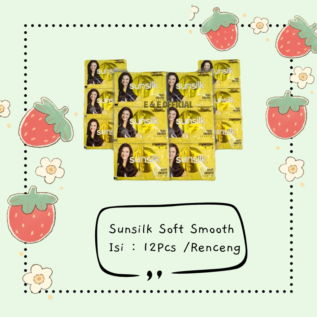 SHAMPOO SUNSILK KUNING SACHET / SHAMPO SUNSILK RENCENG 12 PCS /SUNSILK SOFT AND SMOOTH