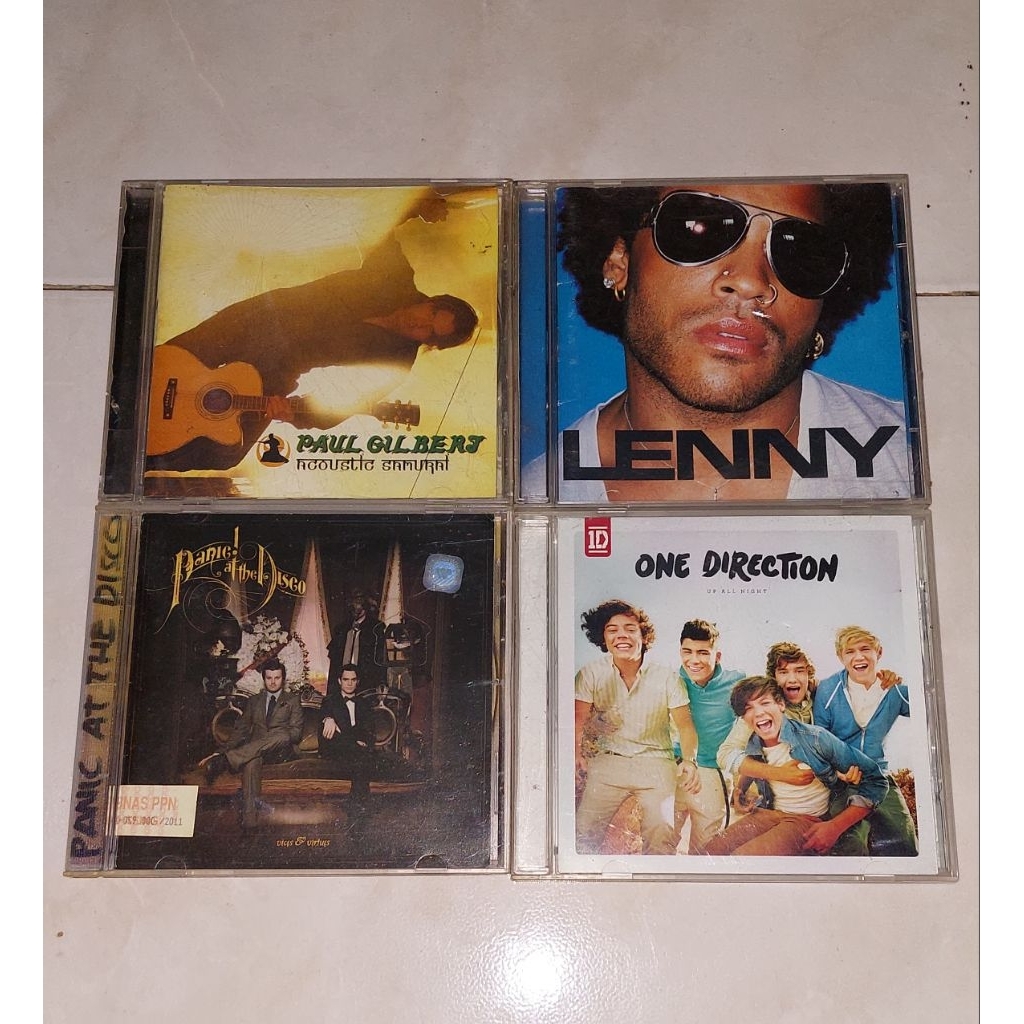 cd PAUL GILBERT-Acoustic Samurai / LENNY KRAVITZ-Lenny / PANIC AT THE DISCO-Vices & Virtues / ONE DI