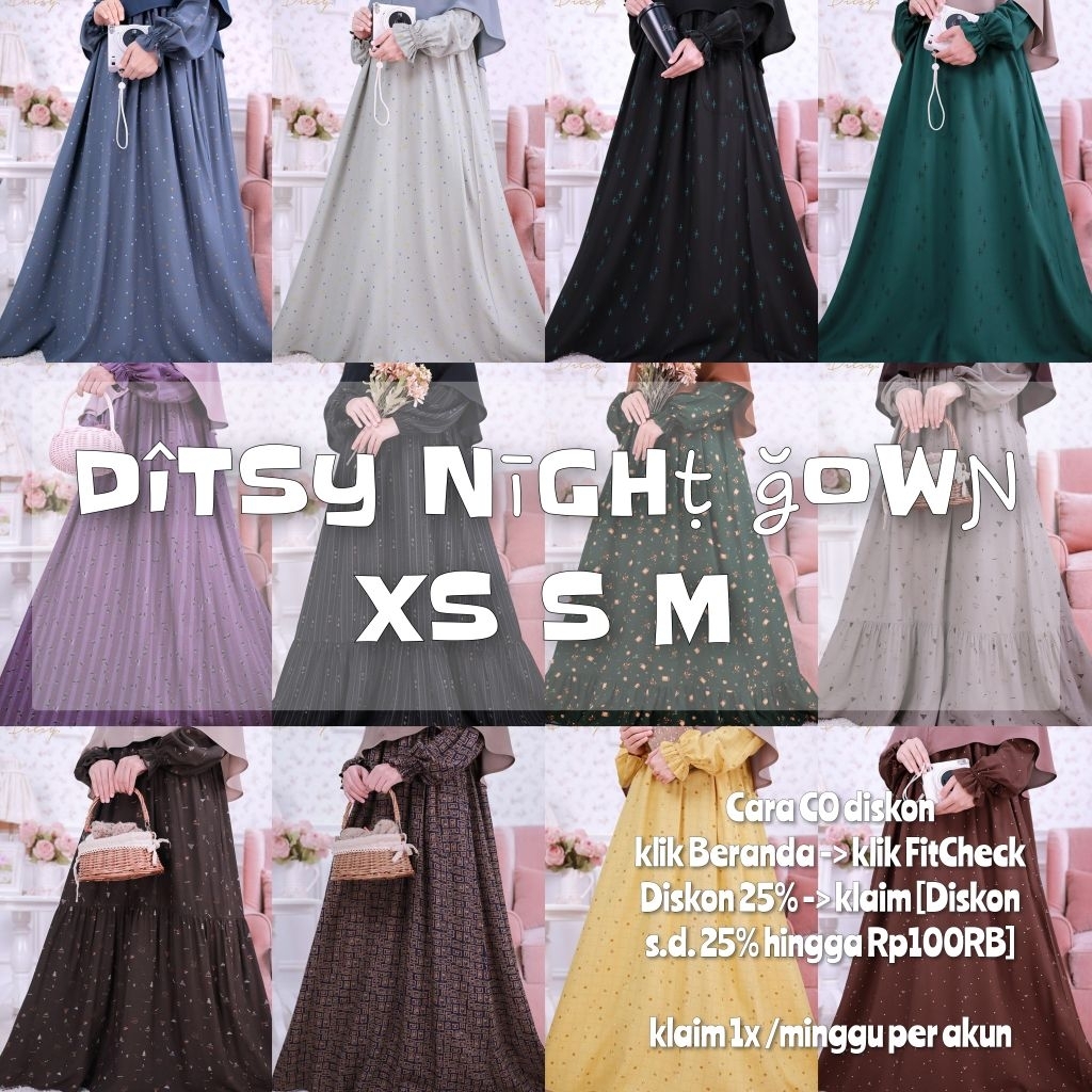Ditsy Desember Amarilly Pitchblack, Chava Silver Gray, Elovie Ashgrey by Ditsy Official