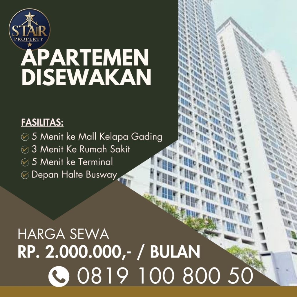 Apartemen Tifolia Disewakan tipe studio Unfurnized