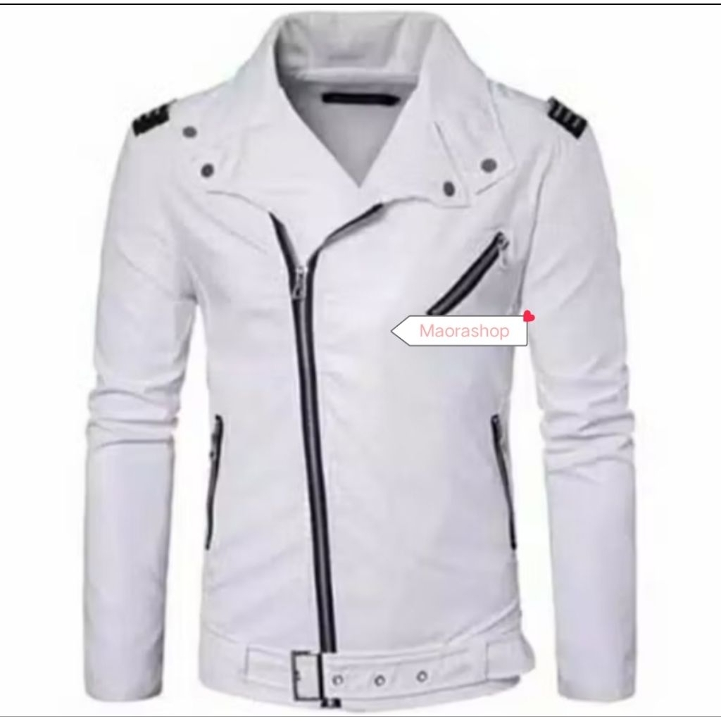 Jaket Pria Putih Blezer pria Jaket Sintetis Jaket Trendy Terbaru