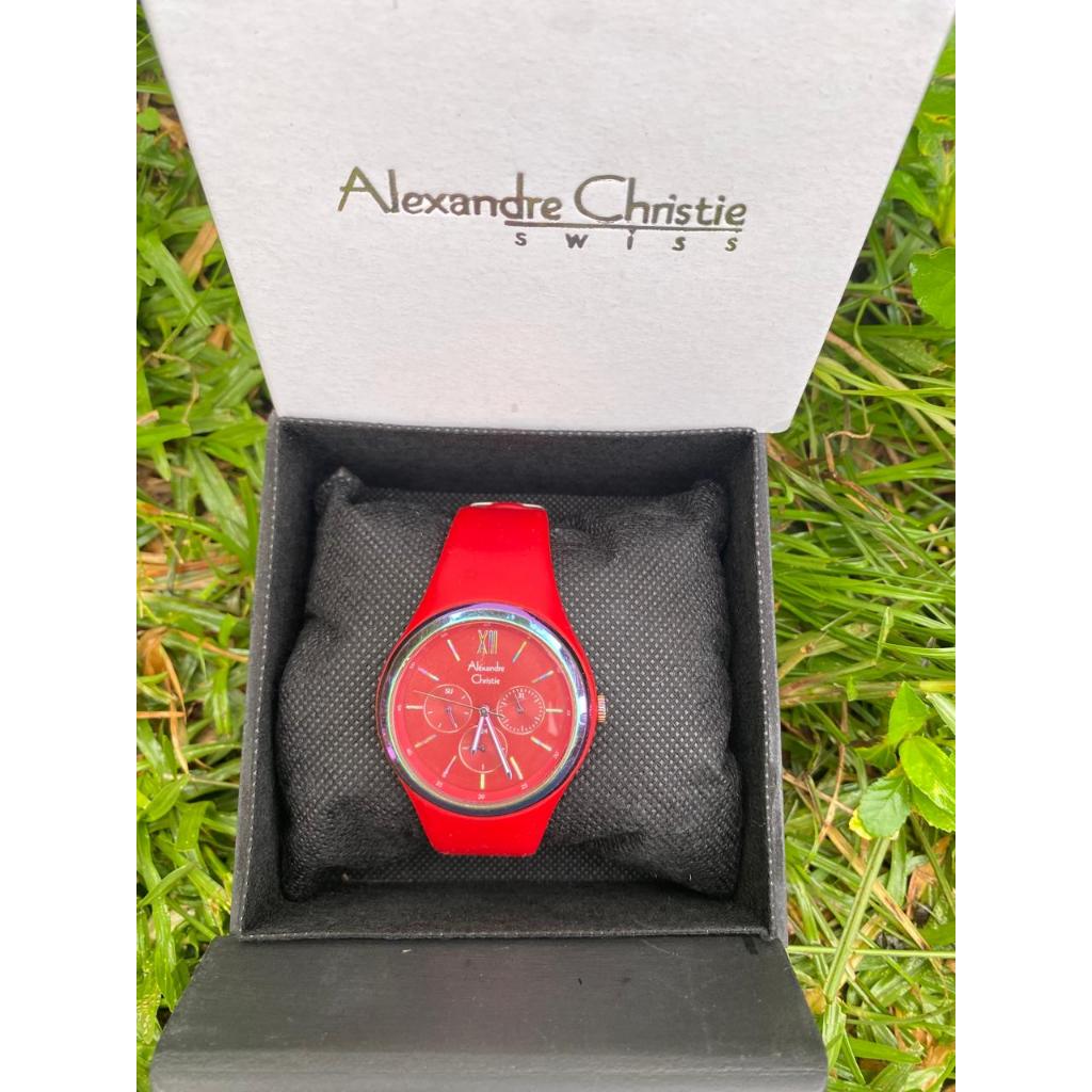 Jam Tangan Wanita Alexandre Christie AC 2773 BF Strap Tali Rubber Cewek