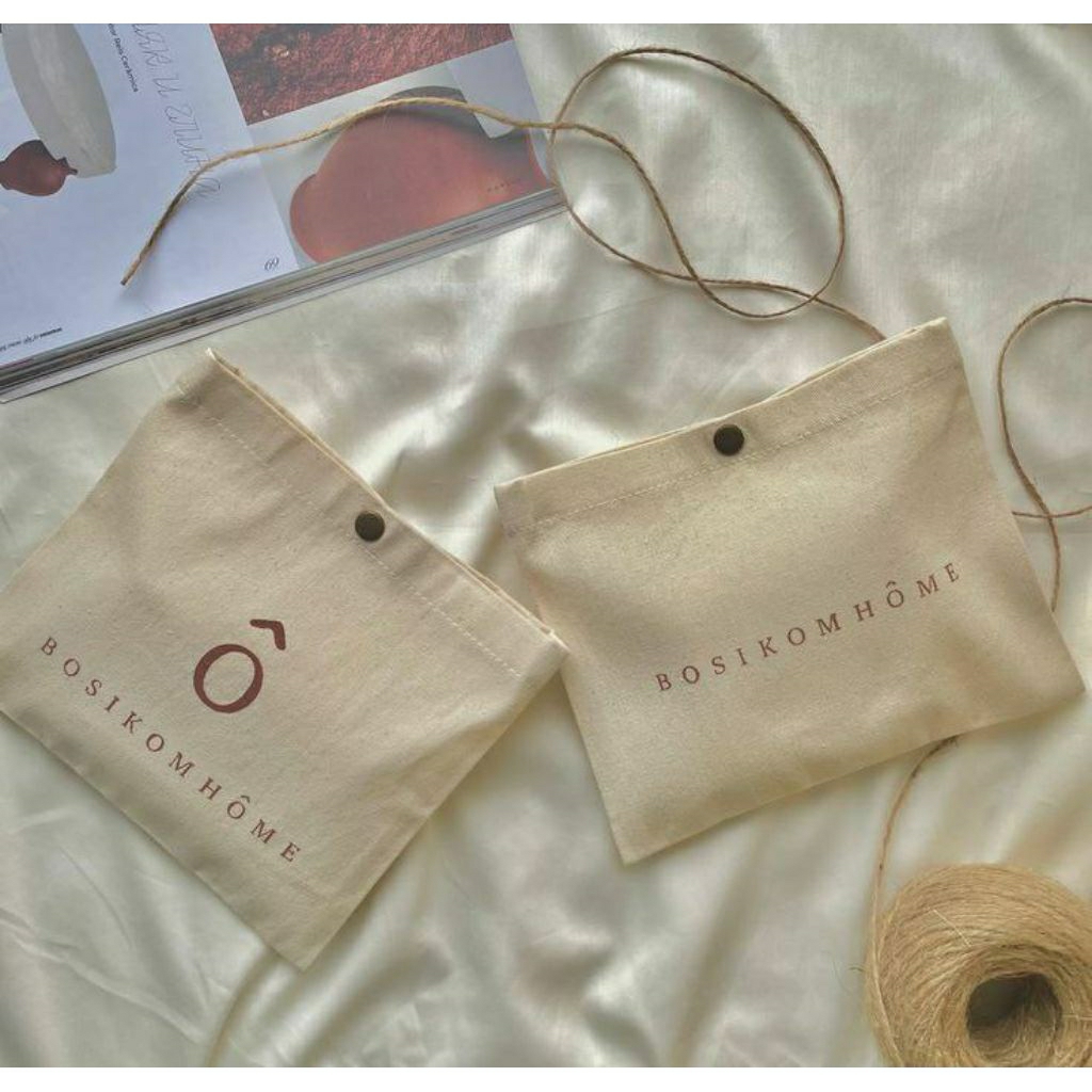 custom logo pouch packaging baju gamis jilbab, kancing snap button