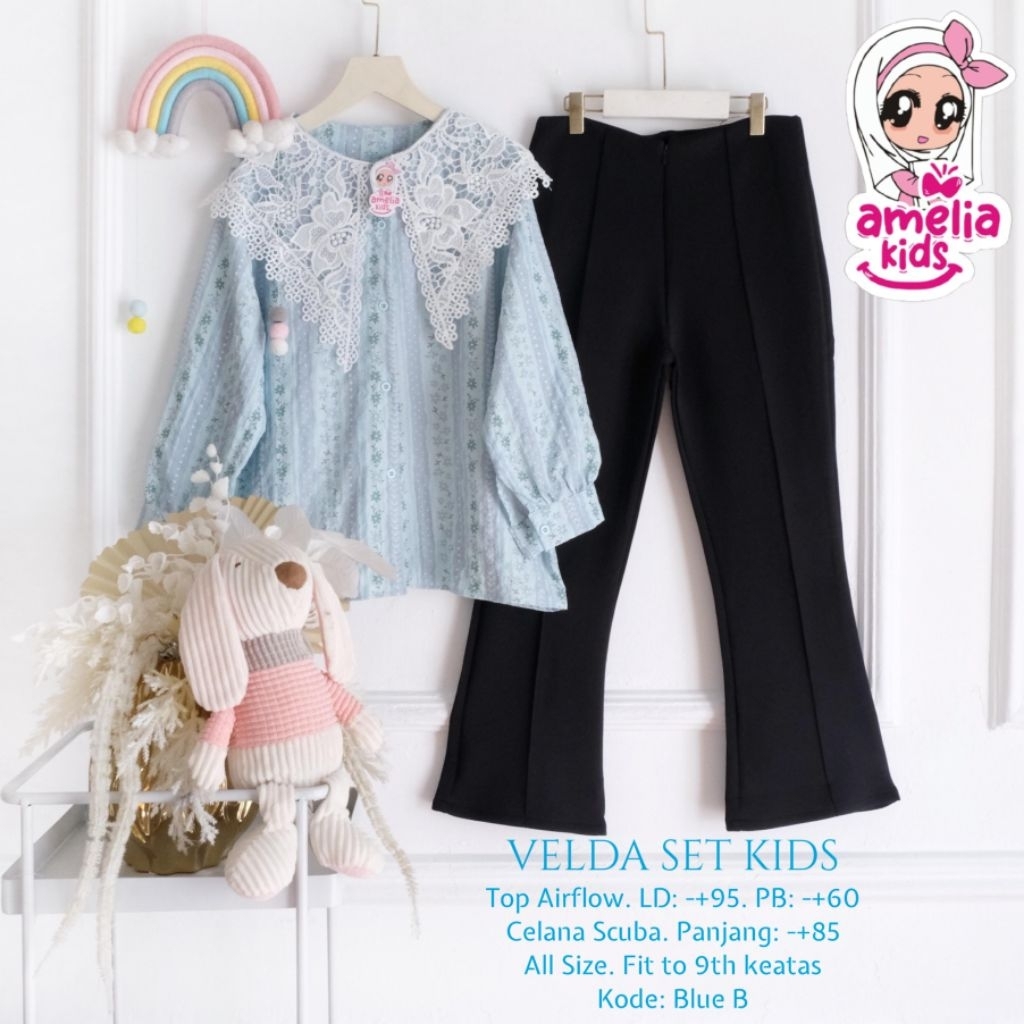 VELDA SET KIDS / SETELAN ANAK BRANDED ORI BTC SOLO