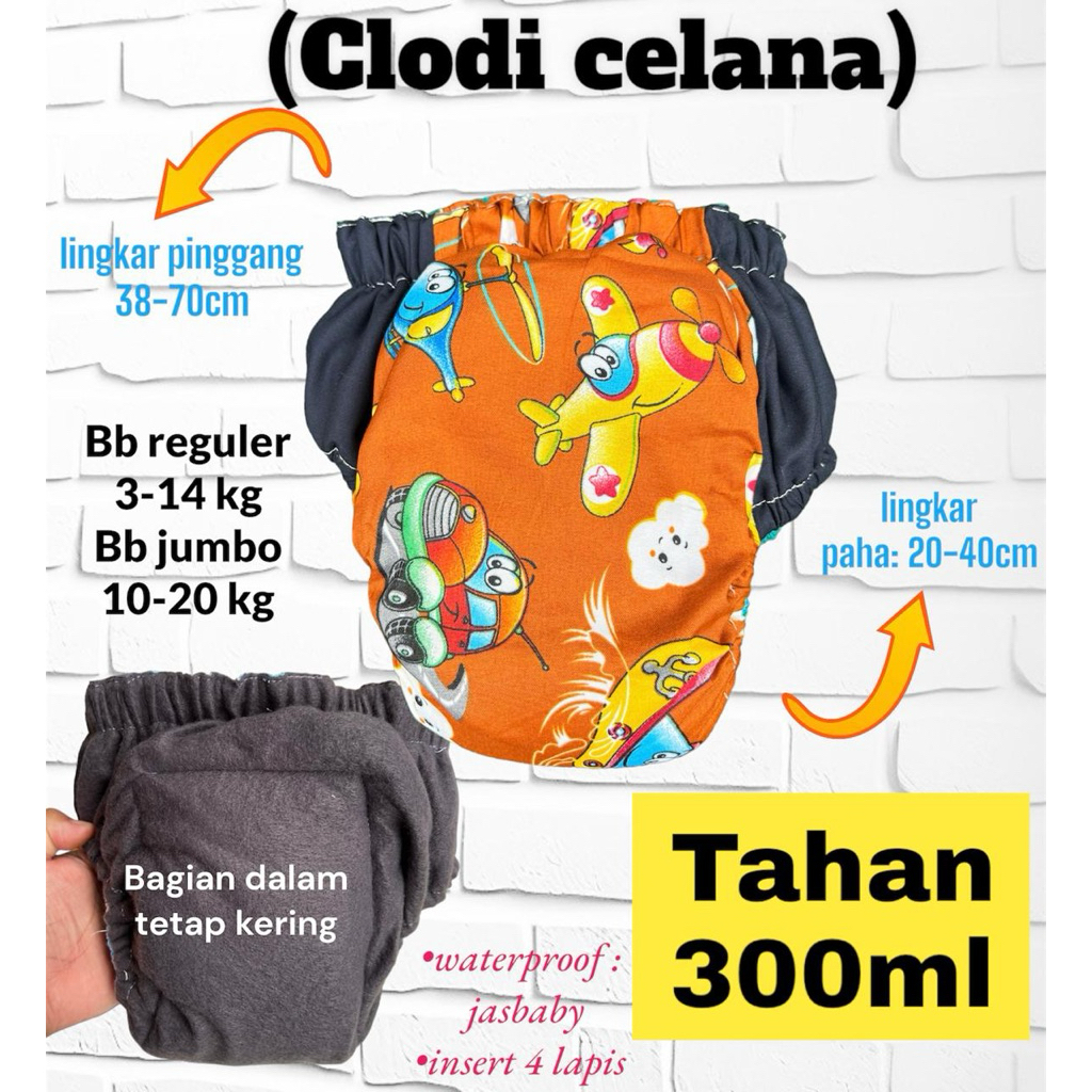 <1 biji>  Popok Bayi Popok Cuci Ulang Clodi Celana Anti Bocor AIO Paket Hemat Promo