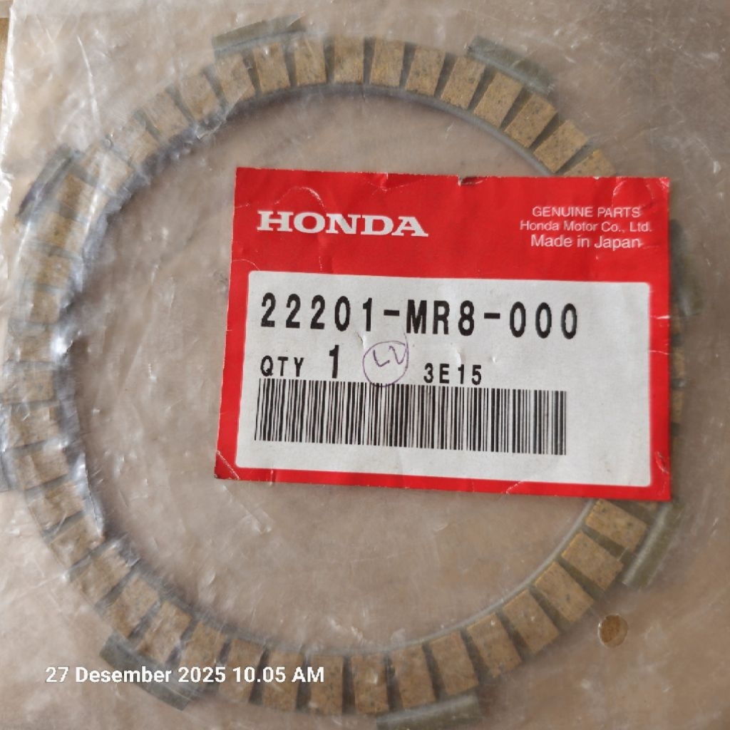 kampas kopling only honda prima/ Grand/GL100 . 22201-MR8-000